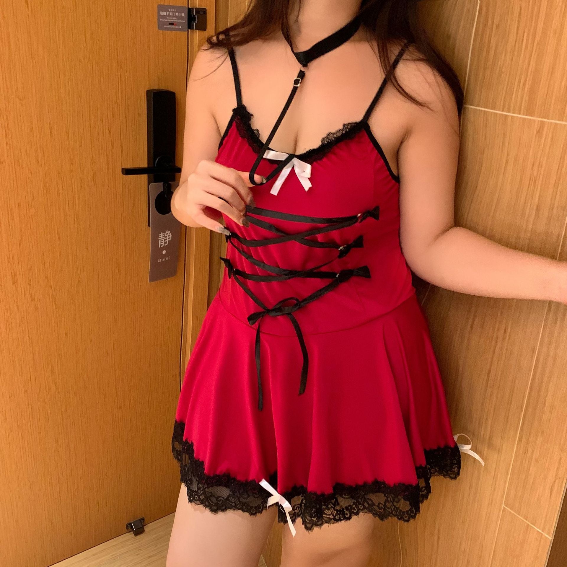 Image of Plus size erotic lingerie, feminine maid outfit, OL maid, princess skirt, no uniform, no clothes, temptation, pure passion pajamas